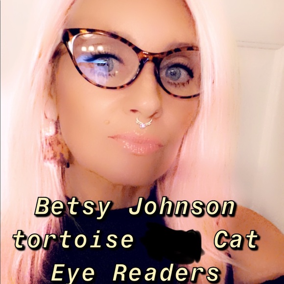Betsy Johnson tortoise cat eye readers - Picture 2 of 8